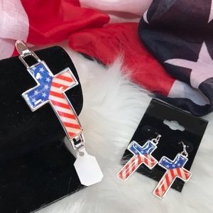 USA Bracelet Earring Set